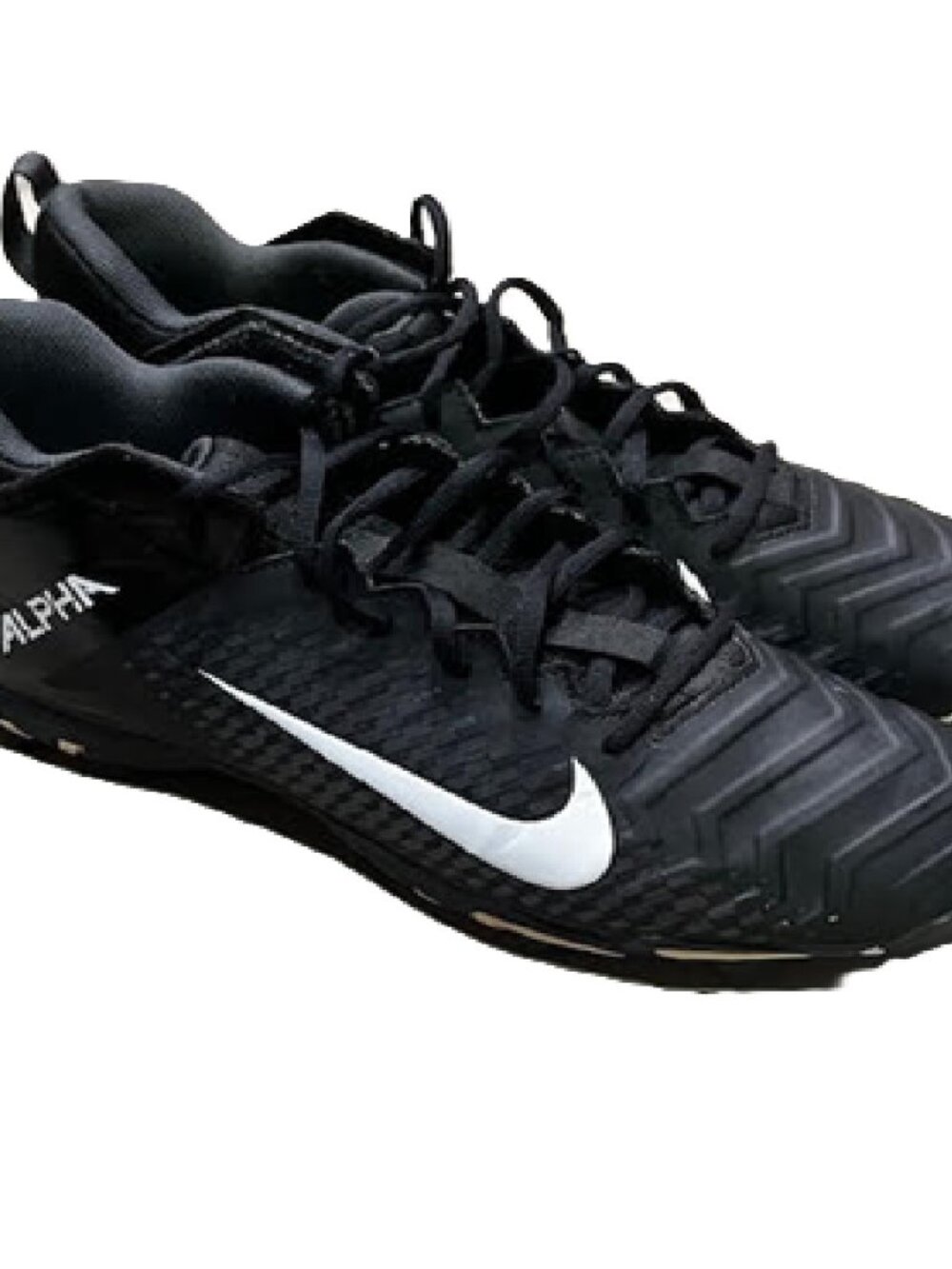 Nike Alpha Menace 2 Shark Football Cleats Men's 13 Wide Black BM1